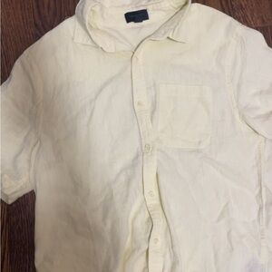 Magaschoni Cream Casual Button Down Shirt